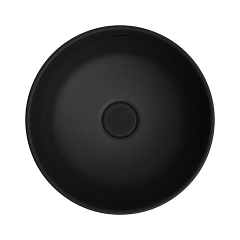 Fienza Reba Luxe Round Basin w/ Overflow Above Counter Matte Black RB3135B