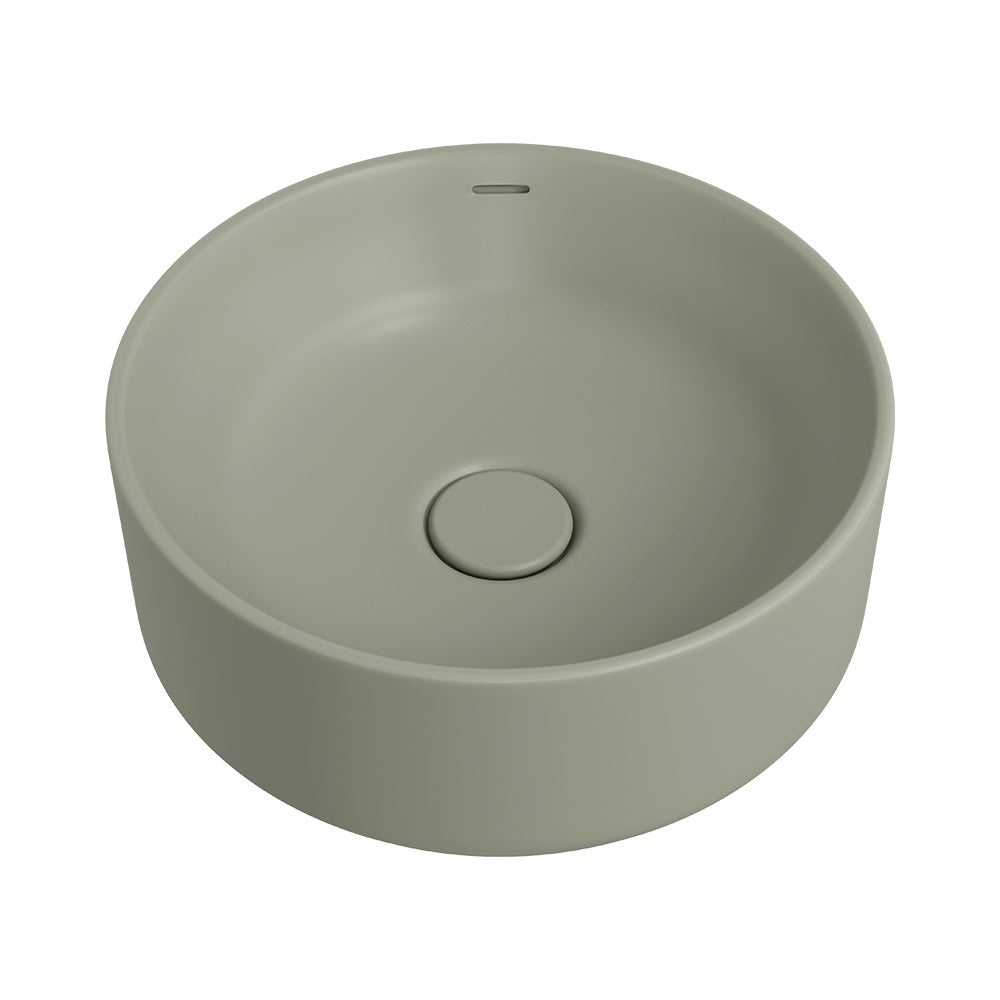 Fienza Reba Luxe Round Basin w/ Overflow Above Counter Olive RB3135MG