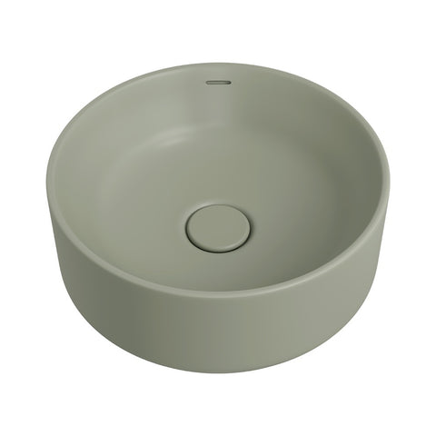 Fienza Reba Luxe Round Basin w/ Overflow Above Counter Olive RB3135MG