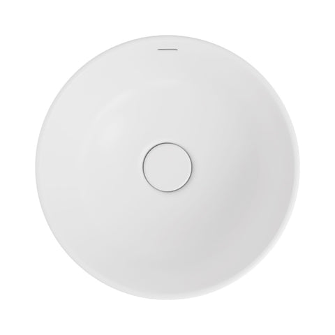 Fienza Reba Luxe Round Basin w/ Overflow Above Counter Matte White RB3135MW