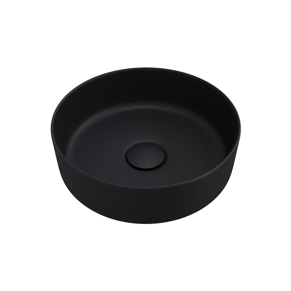 Fienza Reba Mini Round Above Counter Basin 310x110mm Matte Black RB3280B