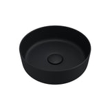 Fienza Reba Mini Round Above Counter Basin 310x110mm Matte Black RB3280B