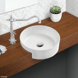 Fienza Reba Semi Recessed Basin 360x360mm (No taphole) Gloss White RB4064