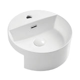 Fienza Reba Semi Recessed Basin 360x360mm (1 taphole) Gloss White RB4065