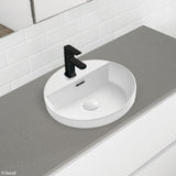 Fienza Reba Semi Inset Basin 390x390mm (1 Taphole) (Incl. Semi Inset Hole Cut) Gloss White RB4066-SEMI