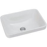 Fienza Sarah Semi Inset Ceramic Basin 440x310mm (Incl Semi Inset Cut) Gloss White RB4071-SEMI