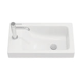 Fienza Denzel Ceramic Basin Top 450mm Top Only (1 Taphole) No Overflow Gloss White RB4525
