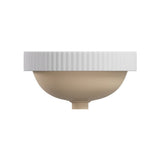 Fienza Eleanor Round Semi Inset Basin w/ Overflow Matte White RB468MW