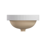 Fienza Eleanor Round Semi Inset Basin w/ Overflow (Inc. Semi Inset Cut) Matte White RB468MW-SEMI