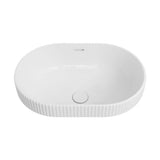 Fienza Eleanor Oval Semi Inset Basin w/ Overflow (Inc. Semi Inset Cut) Gloss White RB469-SEMI