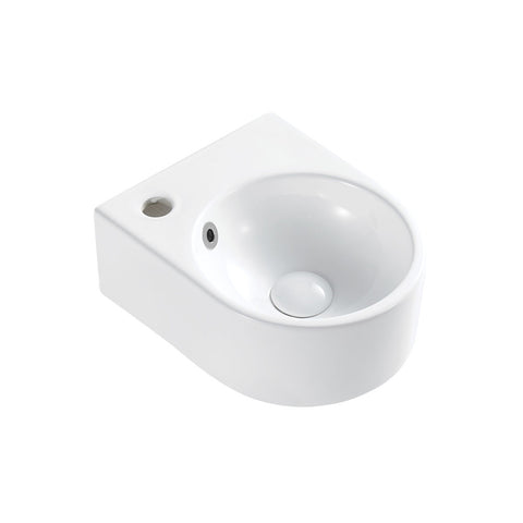 Fienza Junior Wall Hung Basin 270x340mm (1 Taphole) Gloss White RB5008