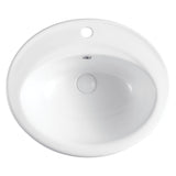 Fienza Lacy Drop In Basin w/ Pop Up Waste 565x480mm Gloss White RB506A-PU