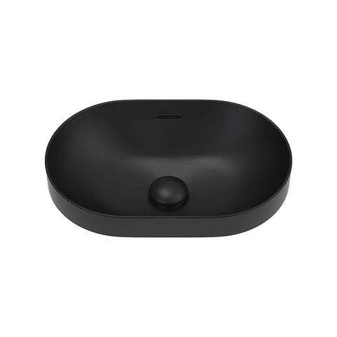 Fienza Aluca Pill Semi Inset Basin w/ Overflow (Inc. Semi Inset Cut) Matte Black RB530B-SEMI