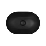 Fienza Aluca Pill Semi Inset Basin w/ Overflow Matte Black Ceramic RB530B