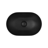 Fienza Aluca Pill Semi Inset Basin w/ Overflow (Inc. Semi Inset Cut) Matte Black RB530B-SEMI
