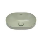 Fienza Aluca Pill Semi Inset Basin w/ Overflow Olive Ceramic RB530MG