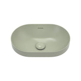 Fienza Aluca Pill Semi Inset Basin w/ Overflow (Inc. Semi Inset Cut) Olive RB530MG-SEMI