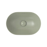 Fienza Aluca Pill Semi Inset Basin w/ Overflow Olive Ceramic RB530MG