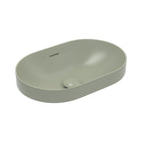 Fienza Aluca Pill Semi Inset Basin w/ Overflow Olive Ceramic RB530MG