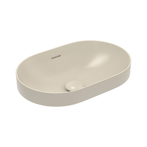 Fienza Aluca Pill Semi Inset Basin w/ Overflow Khaki Ceramic RB530MK