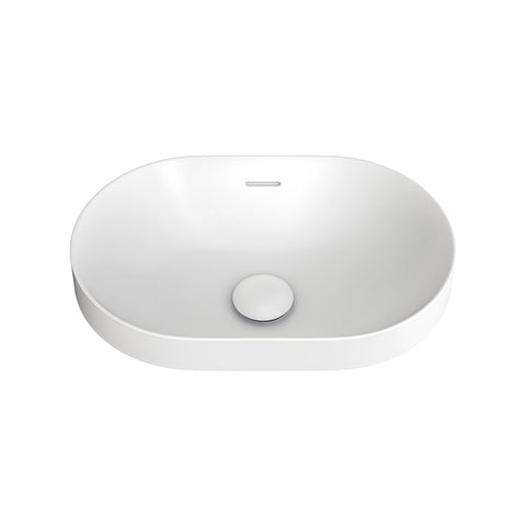 Fienza Aluca Pill Semi Inset Basin w/ Overflow (Inc. Semi Inset Cut) Matte White RB530MW-SEMI