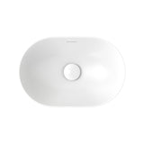 Fienza Aluca Pill Semi Inset Basin w/ Overflow Matte White Ceramic RB530MW