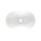 Fienza Aluca Pill Semi Inset Basin w/ Overflow (Inc. Semi Inset Cut) Gloss White RB530-SEMI