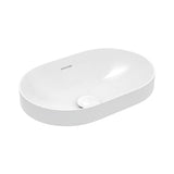 Fienza Aluca Pill Semi Inset Basin w/ Overflow (Inc. Semi Inset Cut) Gloss White RB530-SEMI