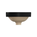 Fienza Aluca Round Semi Inset Basin w/ Overflow Matte Black RB532B