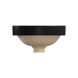 Fienza Aluca Round Semi Inset Basin w/ Overflow (Inc. Semi Inset Cut) Matte Black RB532B-SEMI