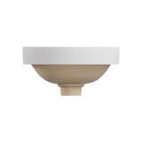 Fienza Aluca Round Semi Inset Basin w/ Overflow Matte White RB532MW