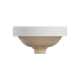 Fienza Aluca Round Semi Inset Basin w/ Overflow (Inc. Semi Inset Cut) Matte White RB532MW-SEMI