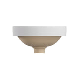 Fienza Aluca Round Semi Inset Basin w/ Overflow Gloss White RB532