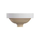 Fienza Aluca Round Semi Inset Basin w/ Overflow (Inc. Semi Inset Cut) Gloss White RB532-SEMI