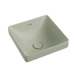 Fienza Aluca Square Semi Inset Basin w/ Overflow (Inc. Semi Inset Cut) Olive RB533MG-SEMI