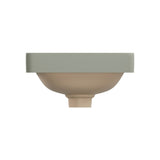 Fienza Aluca Square Semi Inset Basin w/ Overflow Olive RB533MG