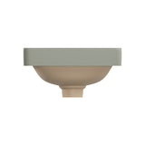 Fienza Aluca Square Semi Inset Basin w/ Overflow (Inc. Semi Inset Cut) Olive RB533MG-SEMI