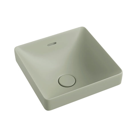 Fienza Aluca Square Semi Inset Basin w/ Overflow Olive RB533MG