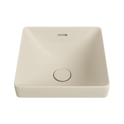 Fienza Aluca Square Semi Inset Basin w/ Overflow (Inc. Semi Inset Cut) Matte Khaki RB533MK-SEMI
