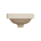 Fienza Aluca Square Semi Inset Basin w/ Overflow (Inc. Semi Inset Cut) Matte Khaki RB533MK-SEMI