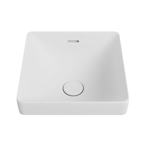 Fienza Aluca Square Semi Inset Basin w/ Overflow (Inc. Semi Inset Cut) Matte White RB533MW-SEMI
