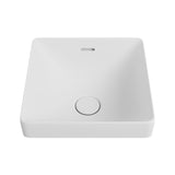 Fienza Aluca Square Semi Inset Basin w/ Overflow Matte White RB533MW