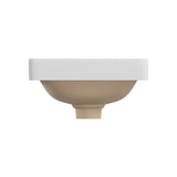Fienza Aluca Square Semi Inset Basin w/ Overflow (Inc. Semi Inset Cut) Matte White RB533MW-SEMI