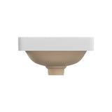 Fienza Aluca Square Semi Inset Basin w/ Overflow Matte White RB533MW