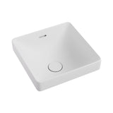 Fienza Aluca Square Semi Inset Basin w/ Overflow (Inc. Semi Inset Cut) Matte White RB533MW-SEMI