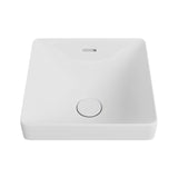 Fienza Aluca Square Semi Inset Basin w/ Overflow Gloss White RB533