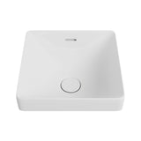 Fienza Aluca Square Semi Inset Basin w/ Overflow (Inc. Semi Inset Cut) Gloss White RB533-SEMI