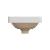 Fienza Aluca Square Semi Inset Basin w/ Overflow (Inc. Semi Inset Cut) Gloss White RB533-SEMI