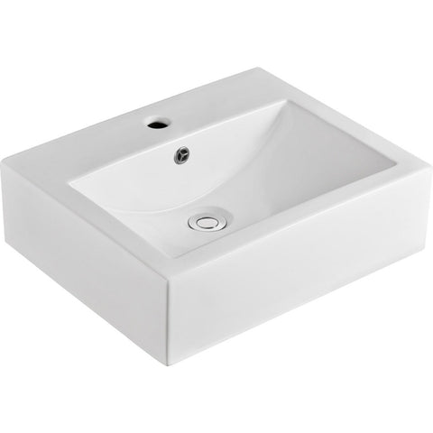 Fienza Willow Above Counter Basin 495x395mm (3 Taphole) Gloss White RB7033-3