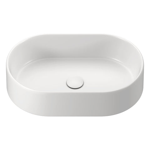 Fienza Aluca Pill Above Counter Basin 510x310x120mm Matte White RB8010MW